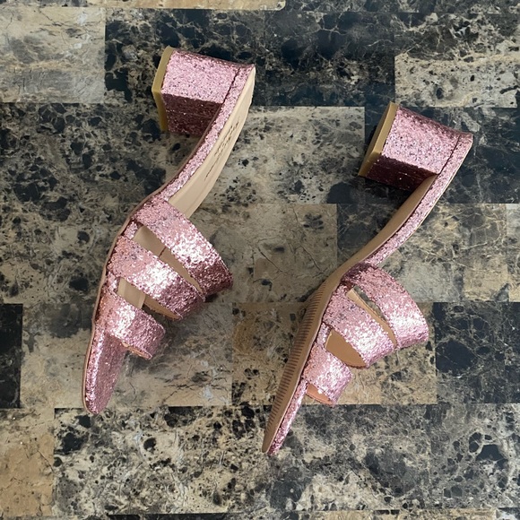 For Love & Lemons - Champagne Glitter Mules - Picture 4 of 5